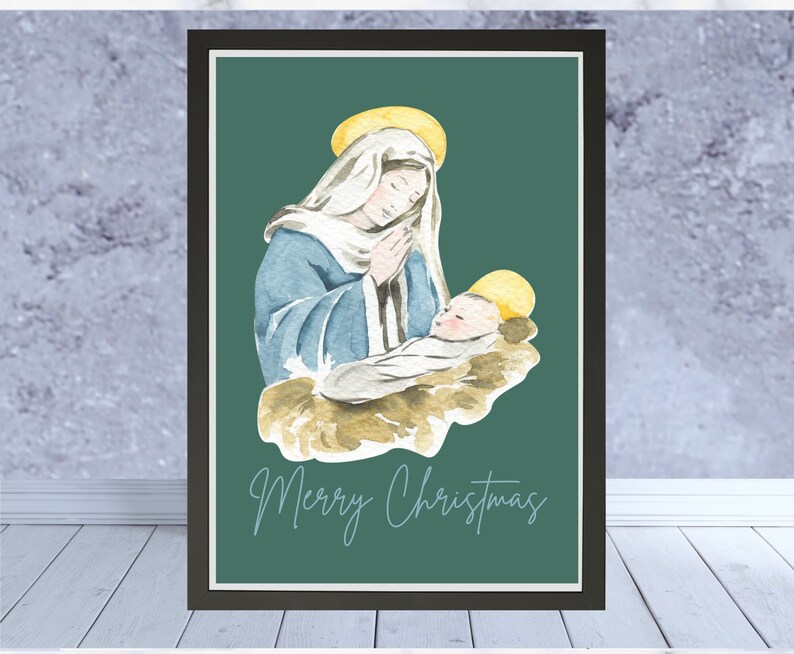 Printable Religious Christmas Wall Decor Christian Wall Art Etsy