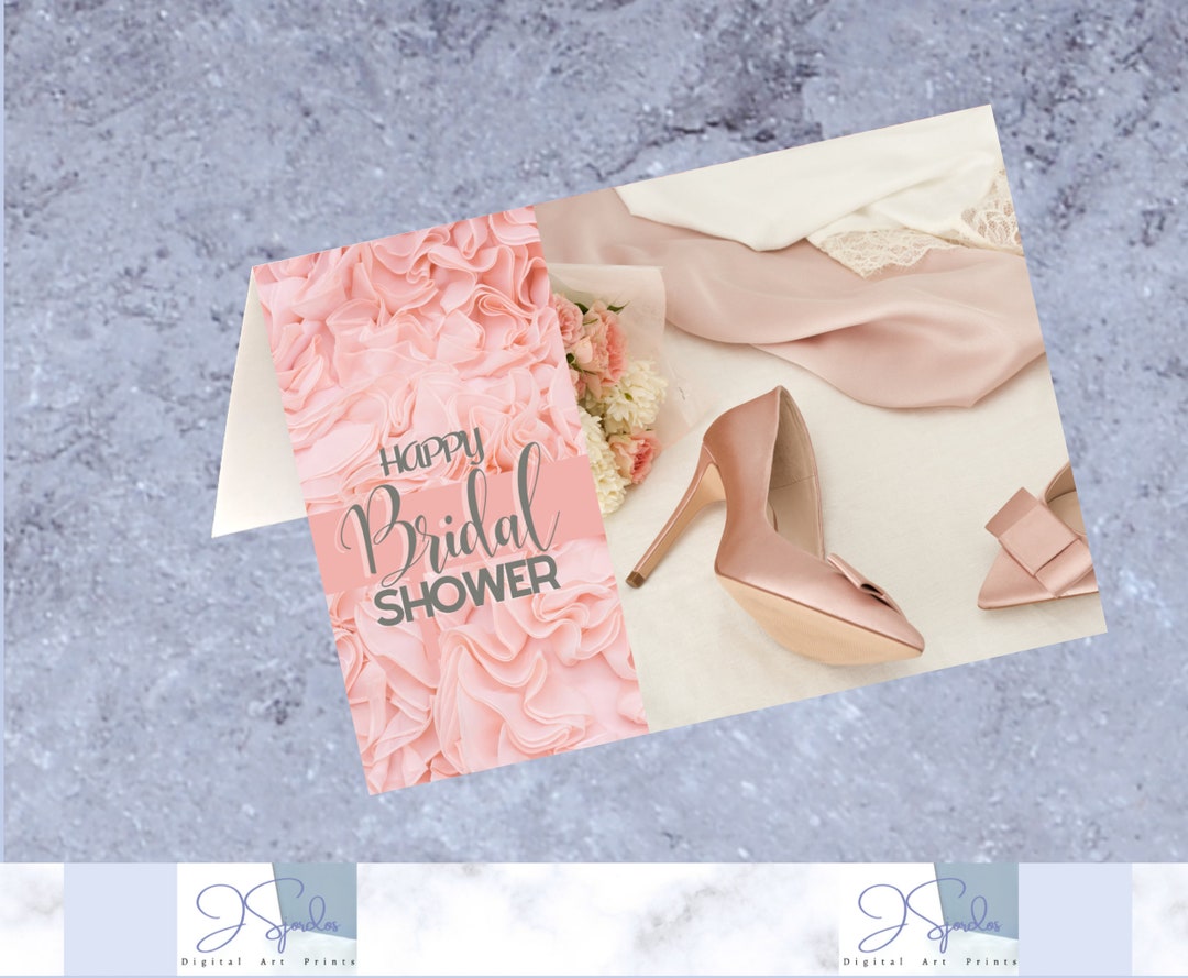 Bridal Shower Card for Bride Printable, for Granddaughter, Digital Card ...
