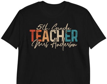 Aangepaste rang leraar shirt, aangepaste naam leraar shirt, leraar team shirts, gepersonaliseerde school shirt, elementaire leraar shirt