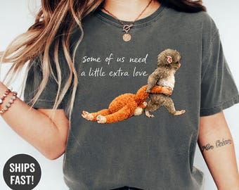 Comfort Colors® Punch Baby Monkey Shirt, Viral Baby Monkey Inspired Tee, Emotional Plush Toy Sad Monkey Sweatshirt, Lonely Monkey Shirt