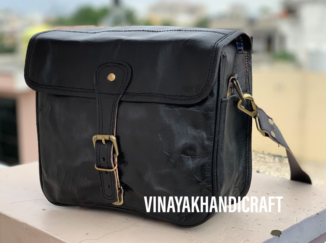 Leather Camera Bag - Black main image 1