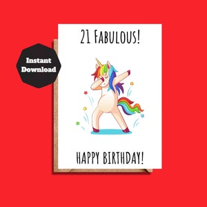 21st birthday card, Printable Birthday card, Funny Birthday card, Download & Print, Funny Pun Birthday Card, Greeting Card, Instant Card