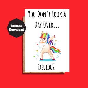 Printable Birthday card, Funny Birthday card, Downloadable Instant Download & Print, Funny Pun Birthday Card, Greeting Card, Instant Card