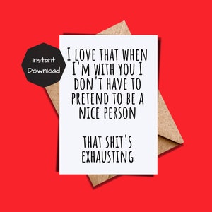 Printable Birthday card funny, Funny Birthday card, Downloadable Instant Download & Print, Funny Pun Birthday Card, Greeting Card