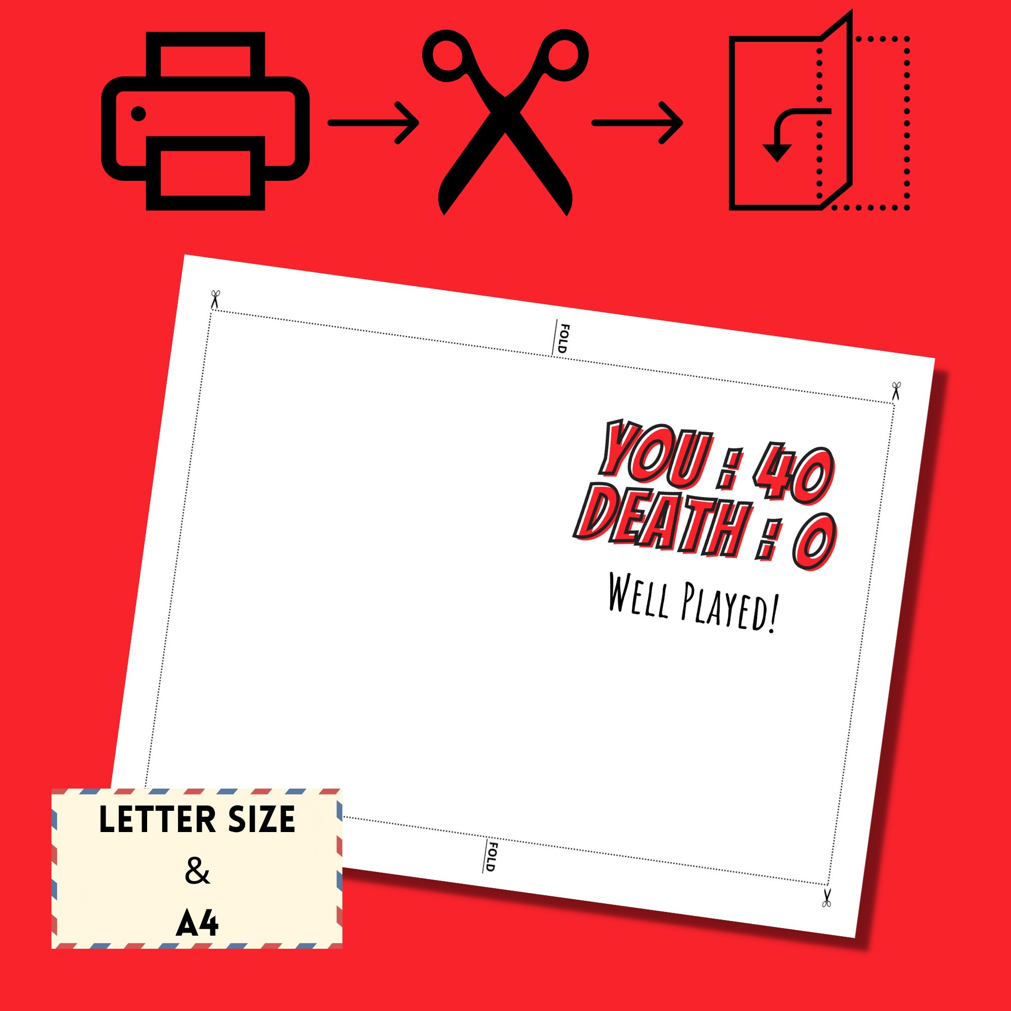 40th Birthday Card Printable Birthday Card Funny Birthday - Etsy