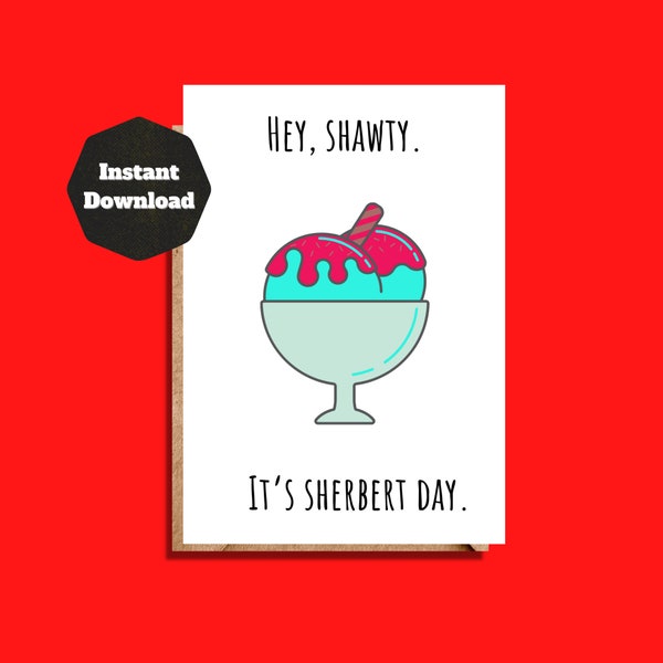 Printable Birthday card funny, Funny Birthday card, Downloadable Instant Download & Print, Funny Pun Birthday Card, Greeting Card