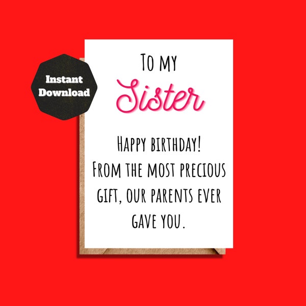 Sister Birthday Card - Etsy