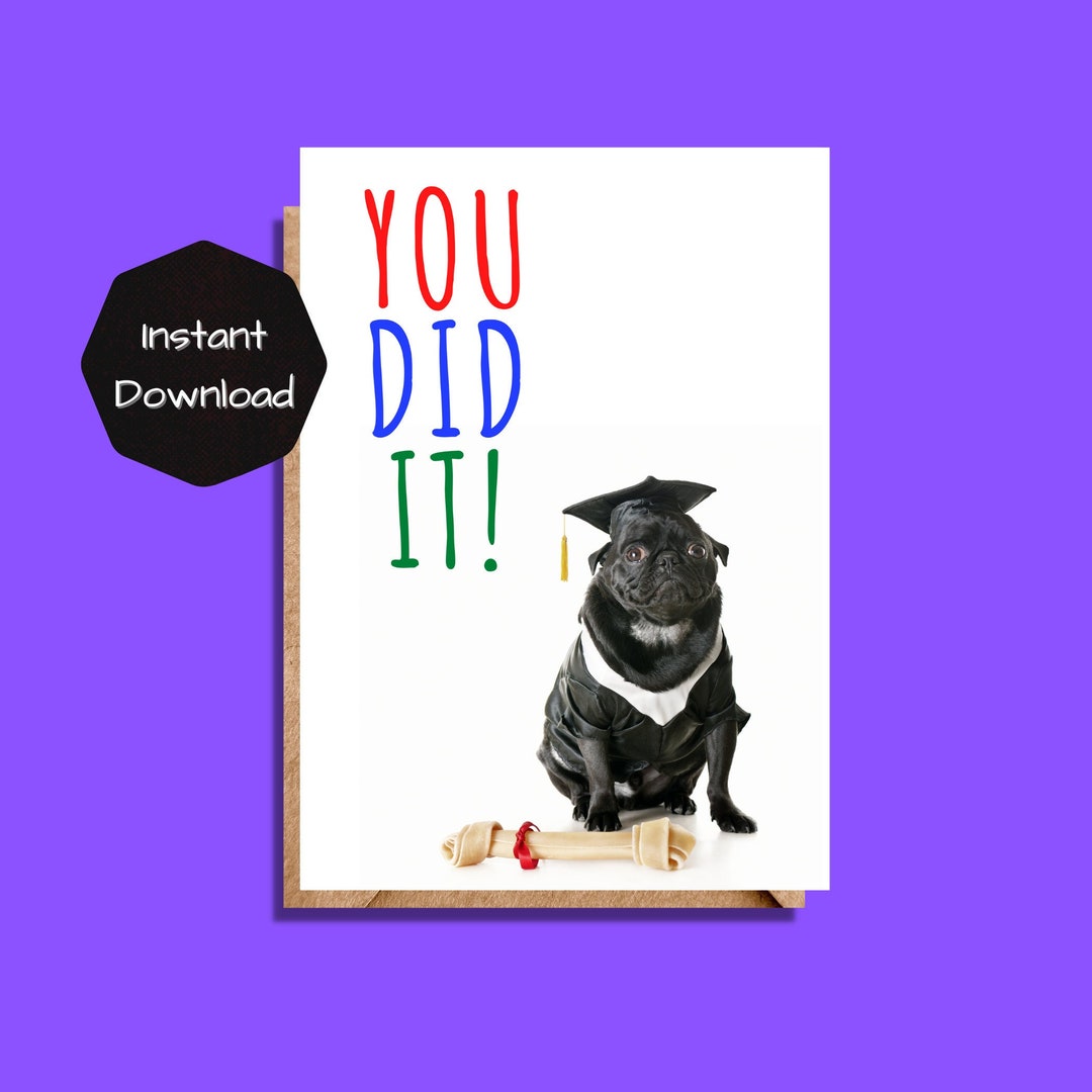 Printable Graduation Card, Printable Grad Card, Instant Download