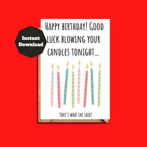 Printable Birthday card, Funny Birthday, the office birthday card, Downloadable Instant Download, Funny Pun Birthday Card, Greeting Card