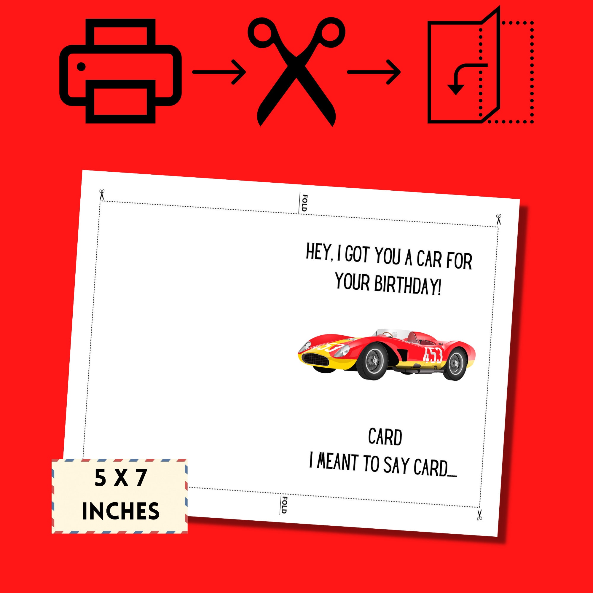 Instant Download Birthday Card, Birthday Card for Him, Print at Home ...