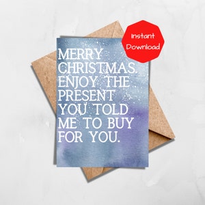 Kerstkaart, grappige kerstkaart, kerstvakantiekaart, nieuwe vrolijke groet, DIY Merry Christmas Cards afdrukbare pdf, download