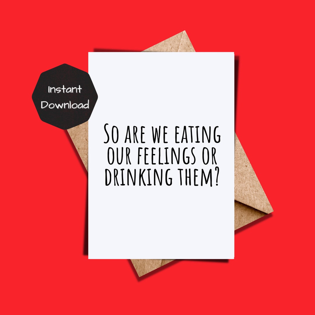 Printable Birthday Card Funny, Funny Birthday Card, Downloadable