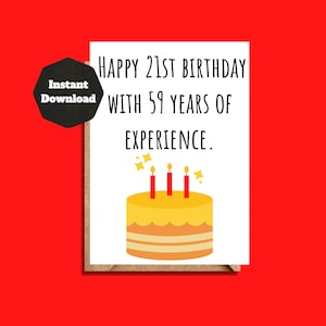 Cartão de aniversário de 80 anos, cartão de aniversário para impressão, cartão de aniversário engraçado, baixar e imprimir, cartão de aniversário com trocadilho engraçado, cartão comemorativo, cartão instantâneo