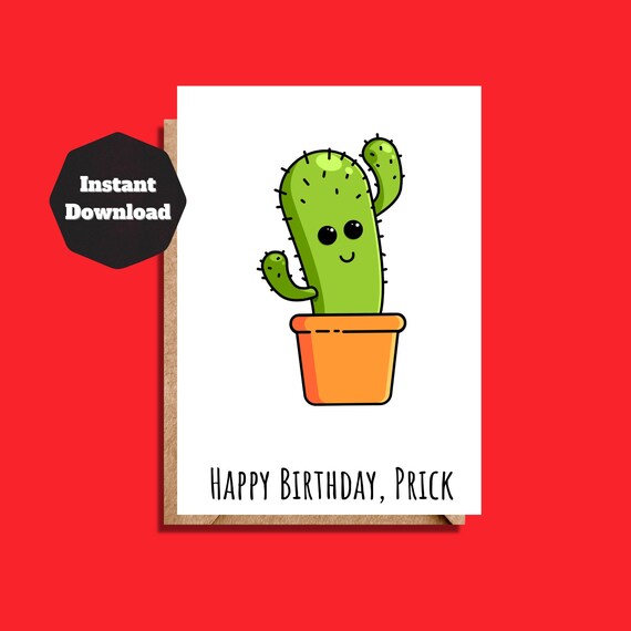 Printable Birthday Card Funny Birthday Card Downloadable - Etsy