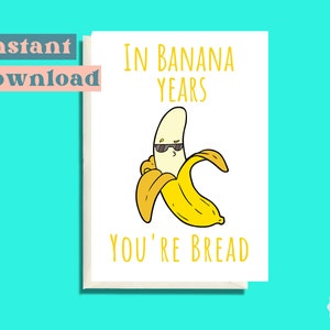 Printable Birthday card funny, Funny Birthday card, Downloadable Instant Download & Print, Funny Pun Birthday Card, Greeting Card