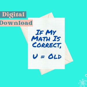 Afdrukbare verjaardagskaart grappig, grappige verjaardagskaart, downloadbare Instant Download & Print, grappige woordspeling verjaardagskaart, wenskaart