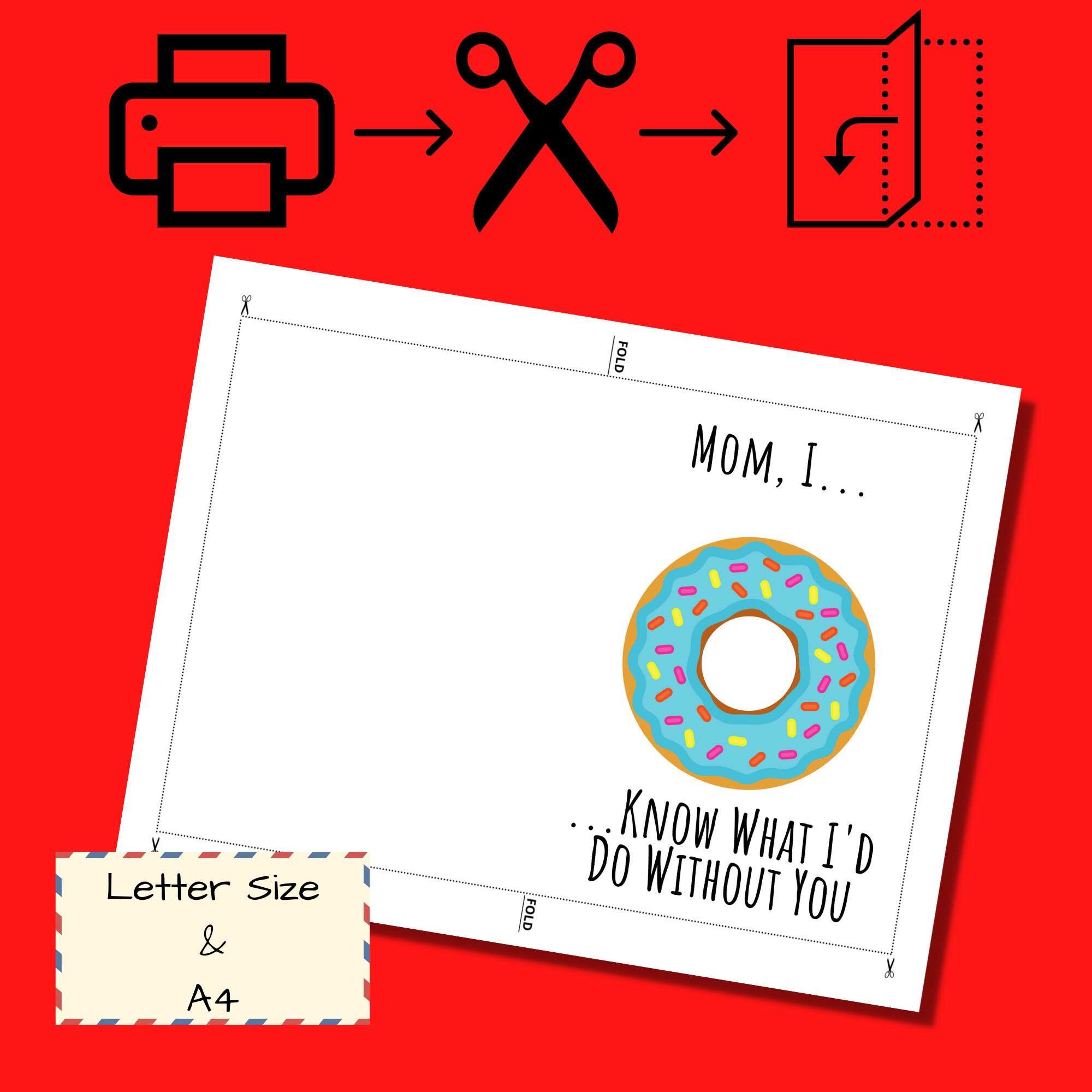 Printable Mother's Day Card, Funny Card for Mom, Mom Birthday ...