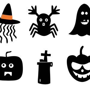 Printable Halloween Sticker Sheet 24 Pieces PDF and PNG Individual ...