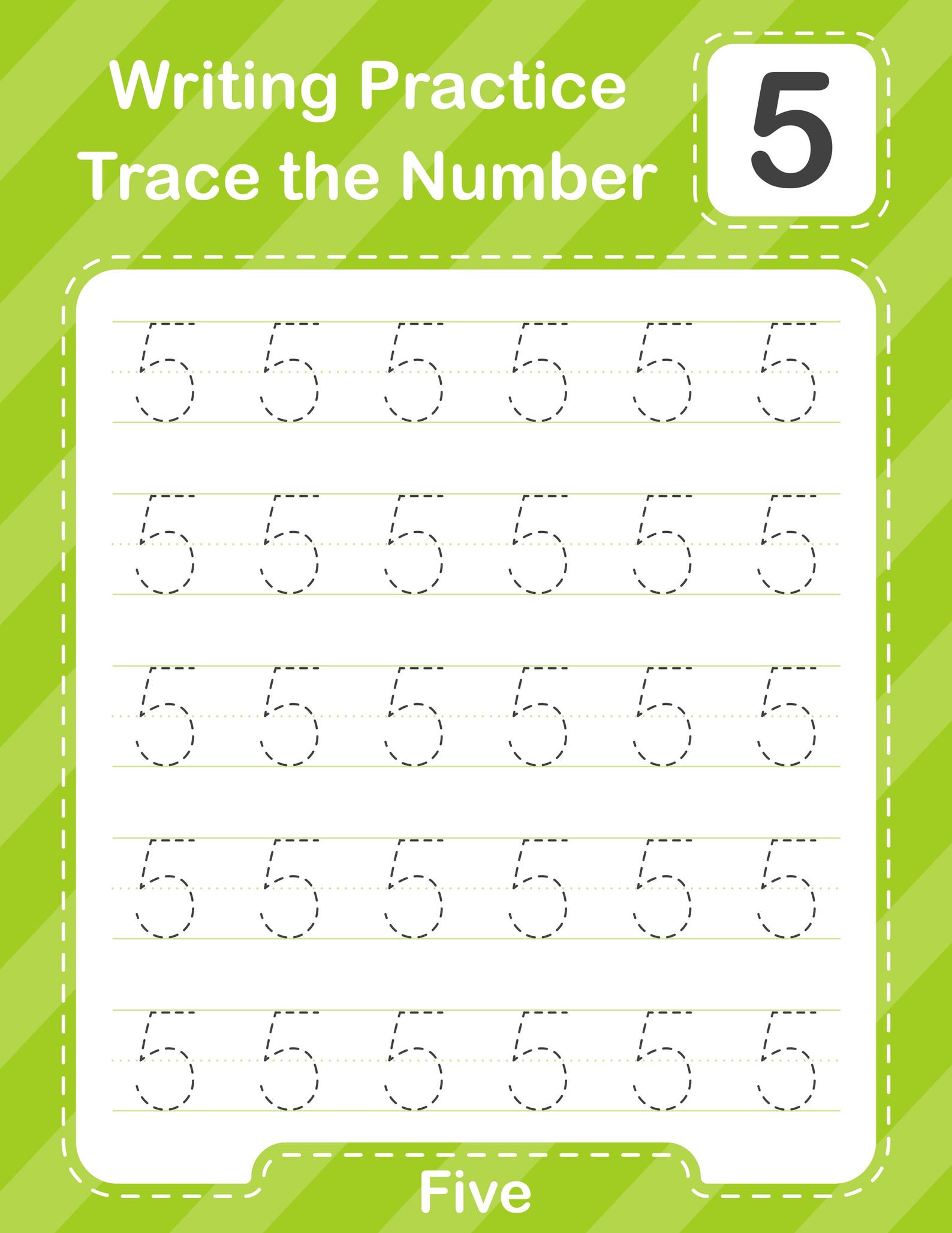 Printable Number Writing Practice Worksheets 1 Through 10 Instant ...
