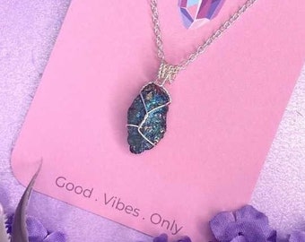 Peacock Ore Pendant - Peacock Ore - Chalcopyrite Necklace - Chalcopyrite Pendant - Peacock Ore Pendant - Happiness - Witchy Pendant