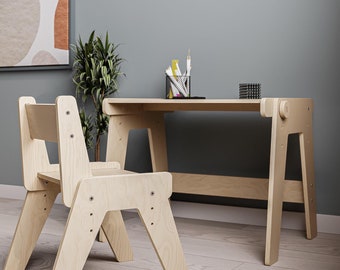 Set Tavolo E Sedia Montessori Per Bambini 1-3 Anni - Mobili Per Svezzamento, Gioco E Creatività