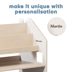 Toy storage and bookcase 2 in 1. Montessori inspired plywood furniture image 5