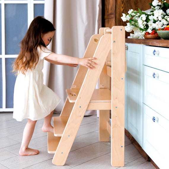 Folding learning tower step stool sale