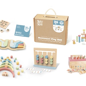 Montessori play box 36m+. Toddler play set. Educational toys