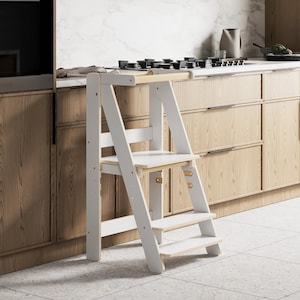 Montessori Kitchen Helper Tower—a perfect blend of functionality and style in kids furniture