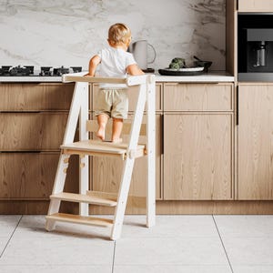 Montessori Learning Tower – Kids Kitchen Helper Step Stool