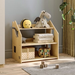 Montessori bookcase for toddlers aged 1-6 . Montessori furniture. Toy storage.