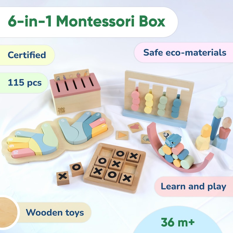 Montessori play box 36m+. Toddler play set image 2