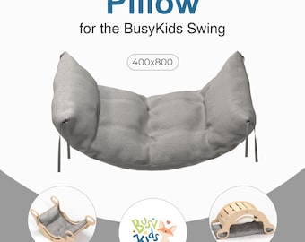 Cushion for the swing. Soft cushion for baby swings. Baby yoga. Wooden baby gym.