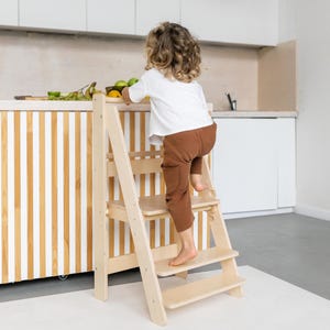 Learning tower. Montessori tower. Kitchen accessories. Montessori furniture