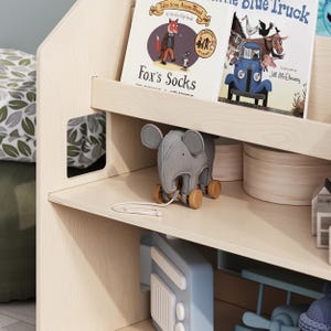 Montessori Kids Bookshelf & Toy Storage: 2-in-1 Plywood Furniture image 7