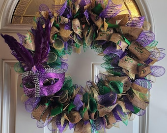 Mardi Gras Wreath, Mardi Gras Mask