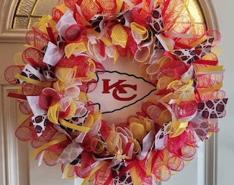 Kansas City Chiefs wreath, Chiefs wreath, football wreath