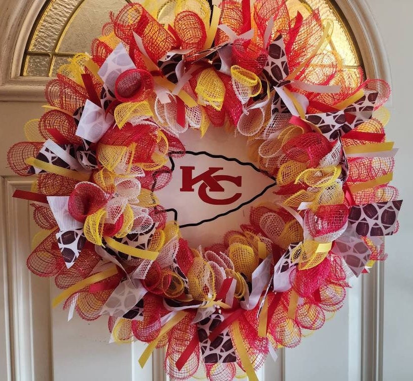 Kansas City Chiefs Wreath, Chiefs Wreath, Football Wreath - Etsy