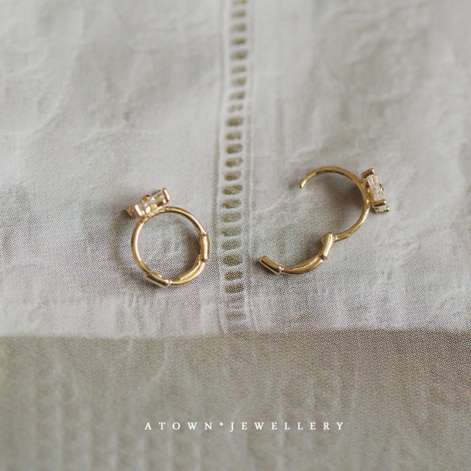 Solid gold dainty earrings Clearance