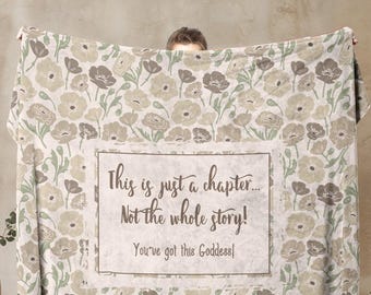 Boho Floral Cancer Blanket, Chemo Recovery Gift, Cancer Care Package, Breast Cancer Blanket Gift For Wife, Emotional Support Throw for Mom