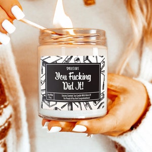 Abschlussgeschenk, ein Grad heißere Kerze, Feier des besten Freundes, Meilensteingeschenk, lustiges Überraschungsgeschenk, College-Abschluss, Sie haben es geschafft