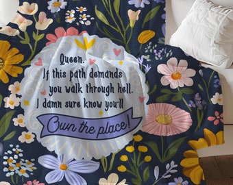 Get Well Soon, Emotional Support Care Package for Her, October Cancer Awareness Gifts, Best Friend To My Queen, Cozy Sympathy Blanket