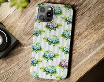 Hydrangea Floral iPhone Case, Coastal Grandma Style