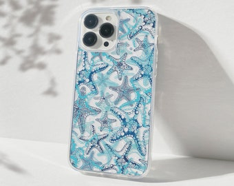 Starfish Phonecase, Clear Phone Case, iPhone 16 Beachy Seashell Phone Case for iPhone, iPhone 13 Pro, iPhone 14, iPhone 15 and Samsung S23