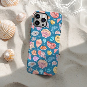 Seashell Phone Case, Beachy Phonecase, Summer Coconut Girl, Cute Trendy Beach Aesthetic iPhone 16 Pro Max 15 Plus 14 13, Samsung Galaxy S24