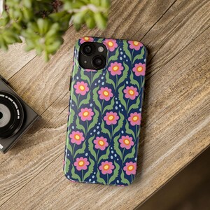 iPhone 16 Phone Case, Preppy Aesthetic, Floral Phone Cases, Blue Floral Phone Case, iPhone 15 Pro Case, iPhone 14, Samsung Galaxy S24 S23