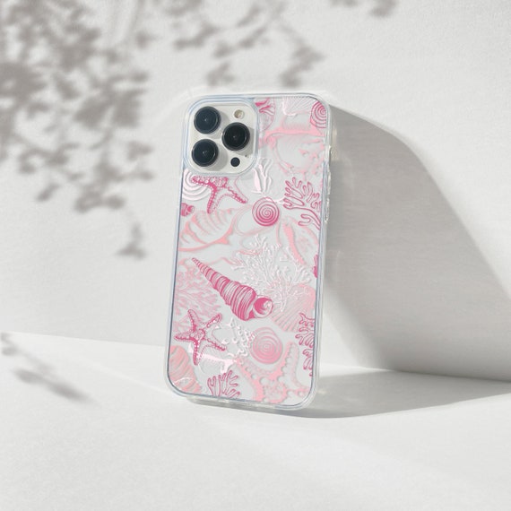 iPhone 17 Magnetic Phone Case, Clear MagSafe Phone Cases, Pink Seashell, Summer Coconut Girl, iPhone 16 Pro Max, iPhone 17 Wireless Charging