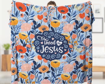 Loved By Jesus Fleece Blankets, Christian Gifts, Bible Verse Blankets, Confirmation Gifts Daughter, Teenage Girl Gifts, Newborn Baptism Gift