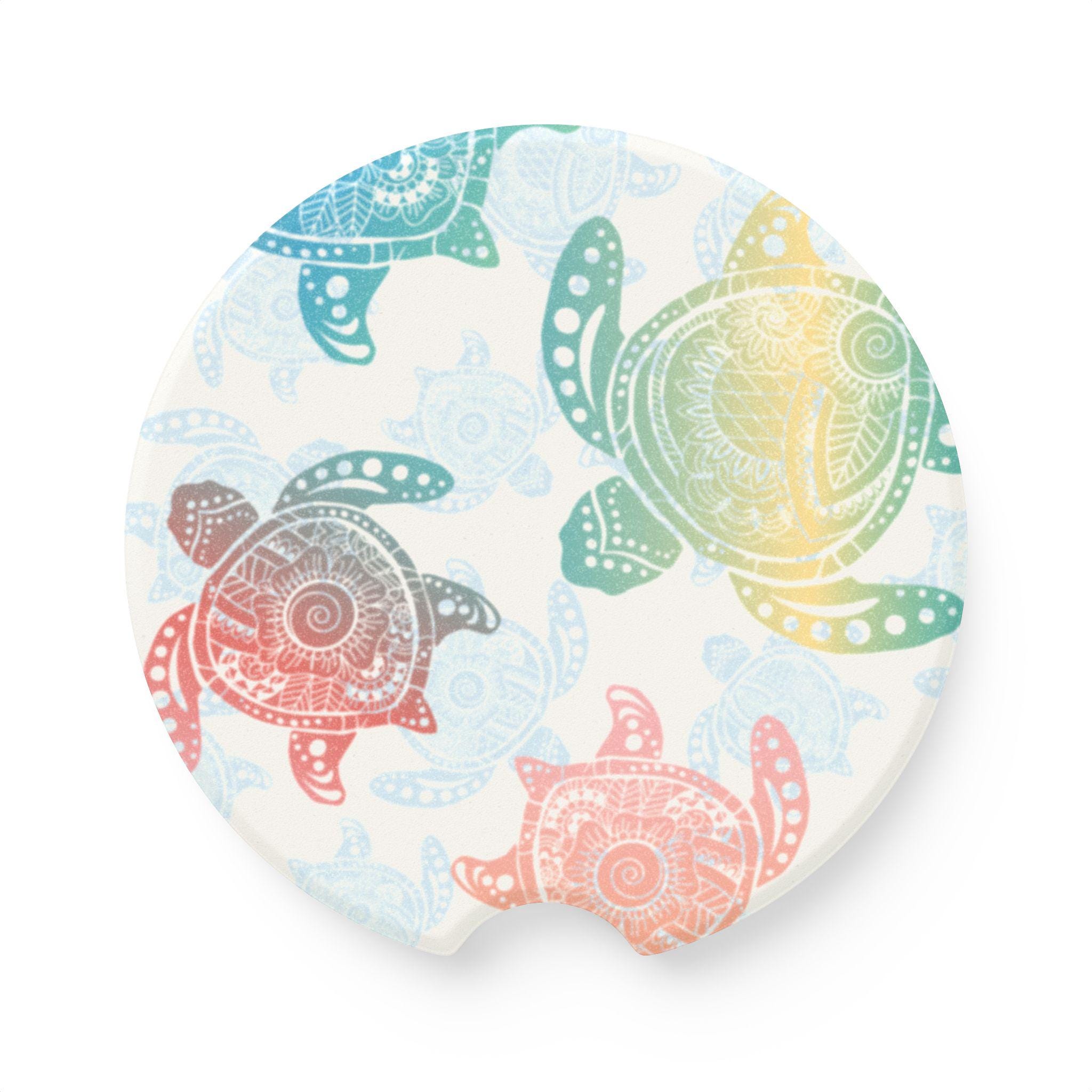 Coconut Girl Car Coasters, Seashell Car Cup Holder Coaster, Cute Car ...