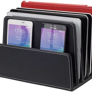 Mobilevision Executive ブラック デスクトップファイルフォルダーオーガナイザーとペーパートレイ、5スロット仕切り
